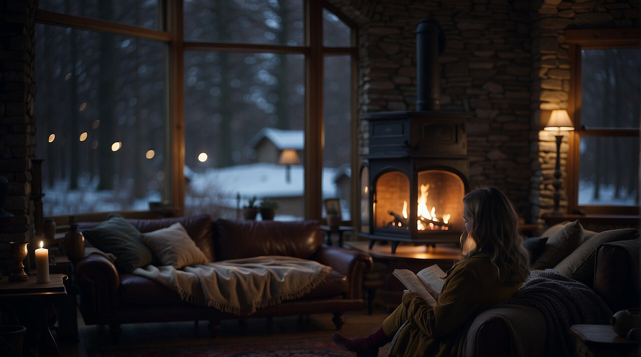 Cozy Up: Creating the Perfect Reading Nook with Relaxing Crackling Fireplace Ambience & Winter Vibes