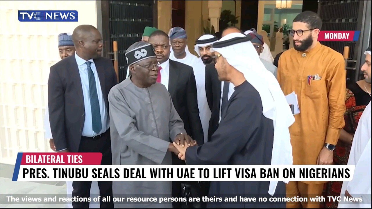 President Tinubu seals deal with UAE to lift visa ban on Nigerians