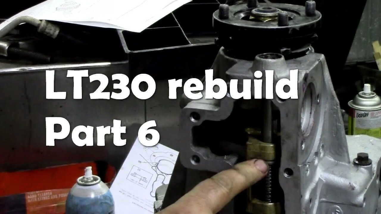 LT230 rebuild Part 6. Assembling the front cover / diff-lock