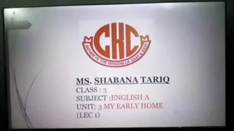 ENGLISH A CLASS 3 UNIT 3 LECTURE 1