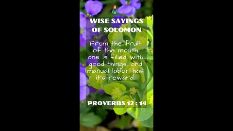 Proverbs 12:14 | Wise Sayings of Solomon