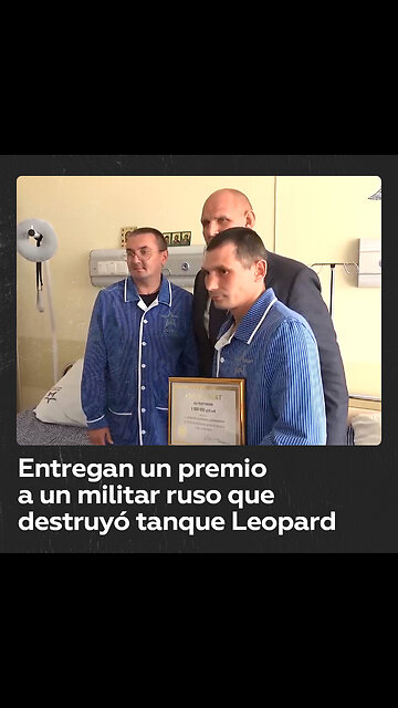 Entregan un premio a un militar ruso que destruyó un tanque alemán Leopard enviado a Ucrania