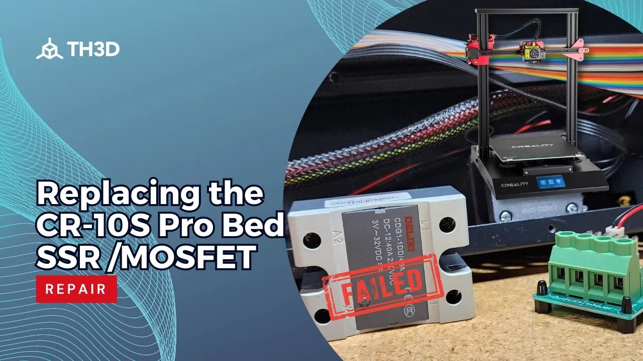 Replacing the CR-10S Pro Bed SSR/MOSFET - Repair Guide