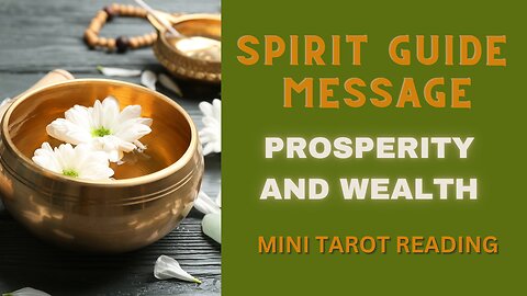 SPIRIT GUIDE MESSAGE ~ PROSPERITY & WEALTH ~ #MINI #TAROT #READING
