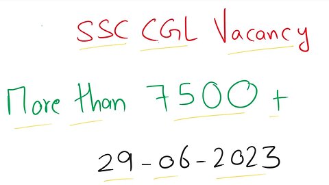 CGL Vacancy 2023 update | Final Update | MEWS #ssc #vacancy2023 #ssccgl