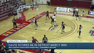 Antoine Davis scores Horizon League men's tournament-record 46 points in win