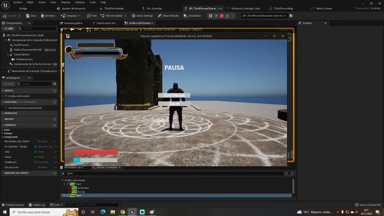Cómo crear un menú de pausa - Unreal Engine 5