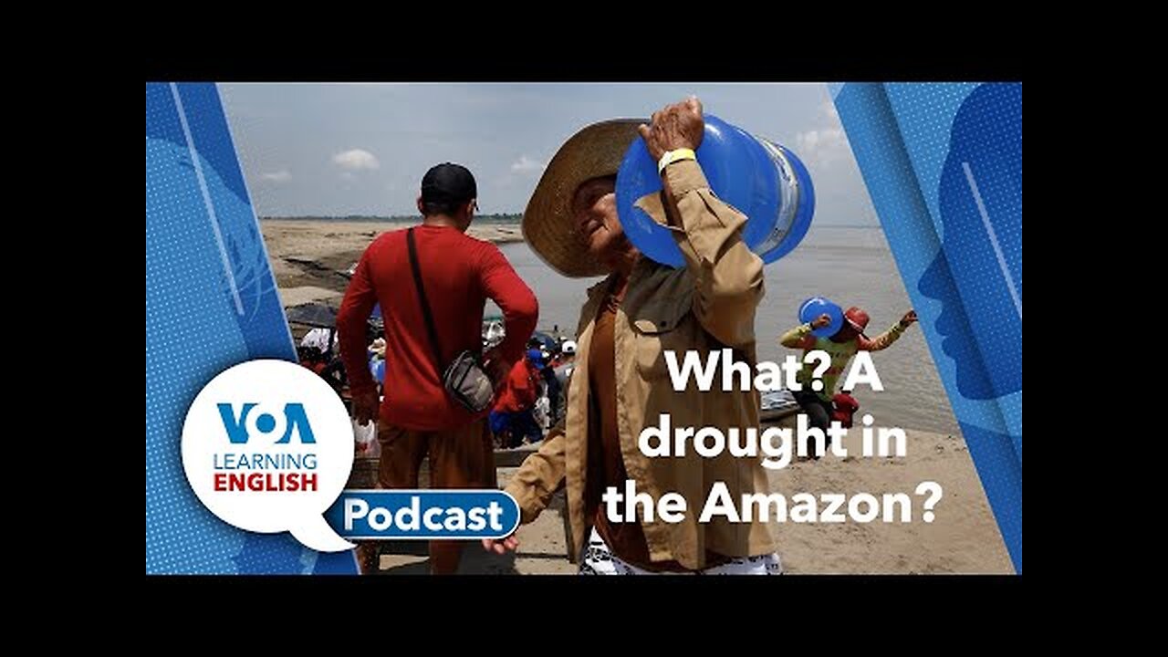 Learning English Podcast Dry Amazon, German robot workers, Teaching Math w Chatbots, John Russell