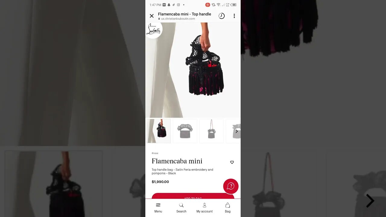 FLAMENCABA MINI CHRISTIAN LOUBOUTIN HANDBAG