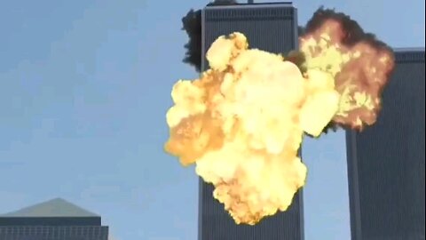 Twin Towers of World Trade Center expelling two Boeing 767