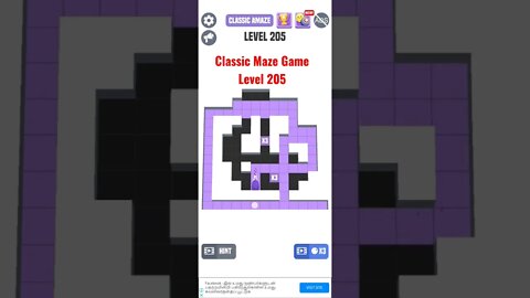 Classic Maze Game Level 205. #shorts