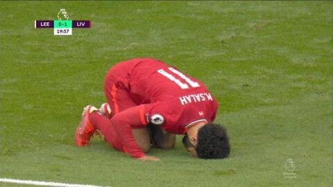 Seconds of Mohamed Salah's penalty kick that brought Egypt to the World Cup