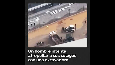 En Turquía un hombre persiguió a sus compañeros en una excavadora tras una disputa