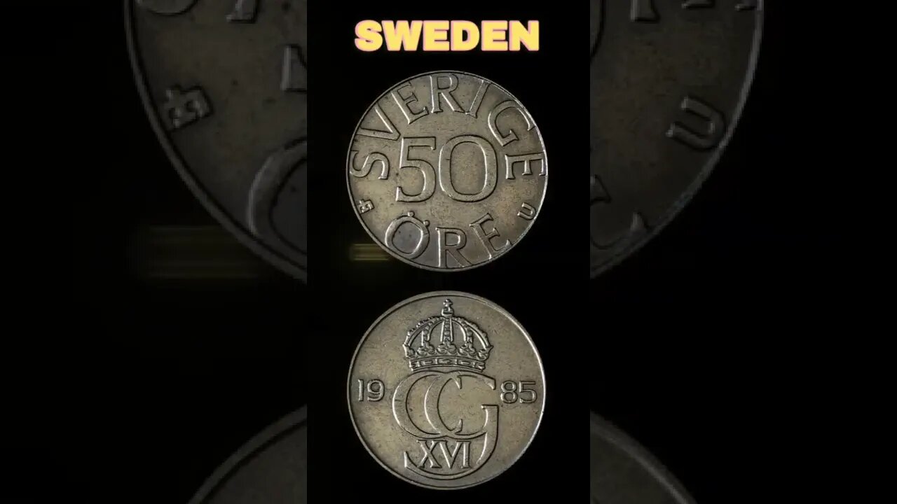 Sweden 50 ore 1985.#shorts #coinnotesz