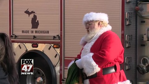 Fire Truck Escort for Santa to Local Mall