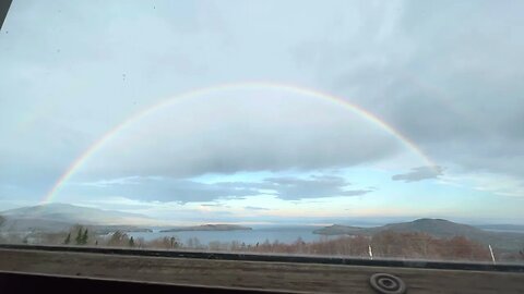Rainbow light attack #acusticguitar #finger picking #rainbow #exercise #rock out #Lake views