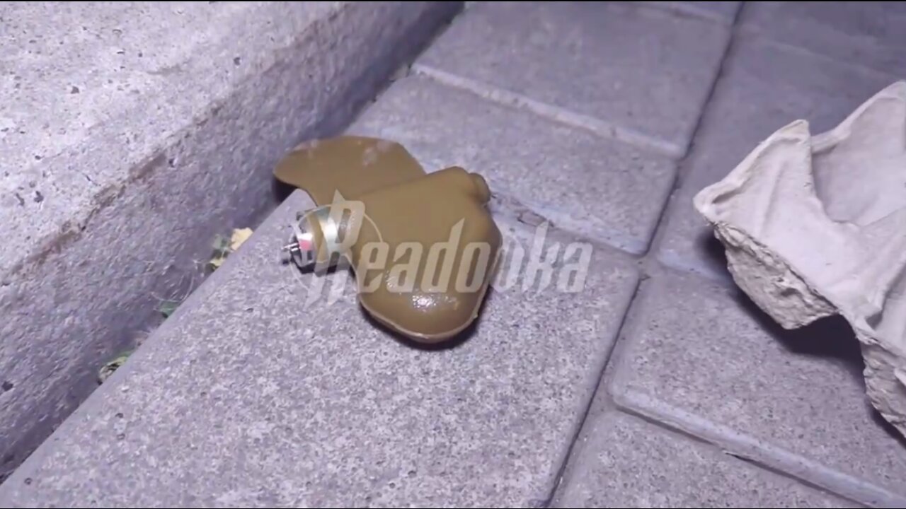 Today, Ukro-Nazis threw at Donetsk (again) forbidden anti-personnel petal mines