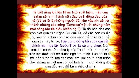 HÃY CHUẨN BỊ SẴN BA LÔ CHO NƠI TRÚ ẨN SAU CUỘC CẢNH BÁO! Các TĐ Chúa ban cho John Leary. P191
