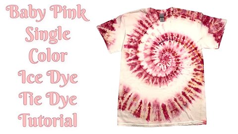Tie-Dye Designs: Baby Pink Two Line Spiral Single Color Ice Dye