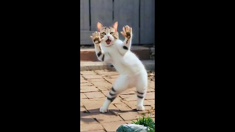 cute cat 😺 Funny dance 🤣 wow 😲😳