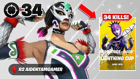 34 Kills in The Architect - Duos Lightning Cup on 120 PING!