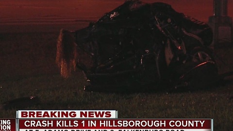 Crash kills one in Hillsborough County