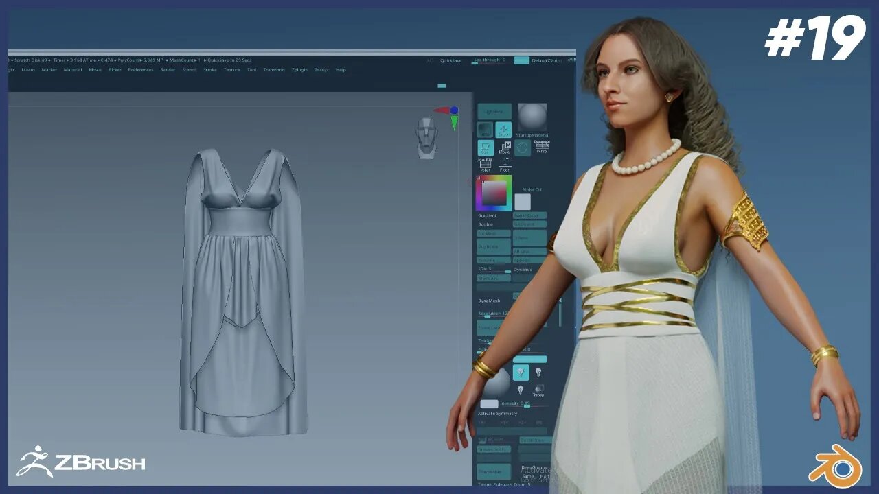 Aphrodite | how to create 3d realistic Character for animation | Part 19 | Blender tutorial