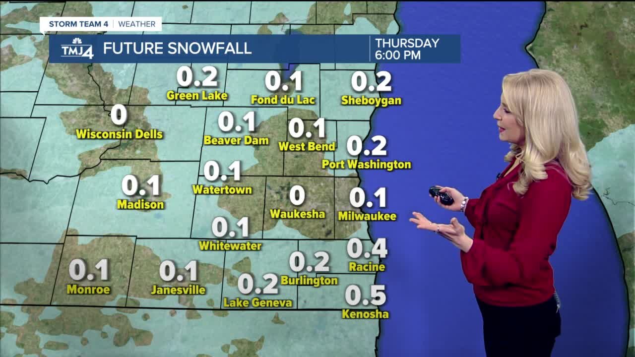 Few flurries and light snow showers on Thursday