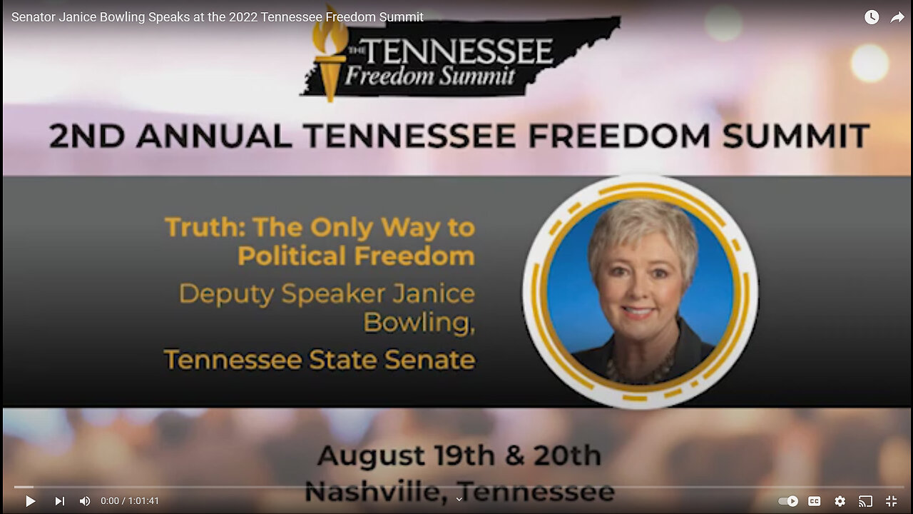 Senator Janice Bowling Speaks at the 2022 Tennessee Freedom Summit