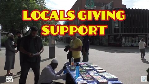 Locals giving support to the Dawah in Coventry.