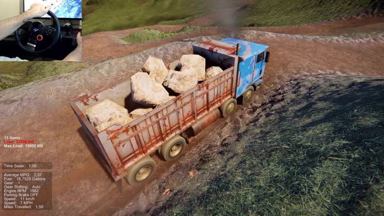 COE Dump Truck / My Truck Game - gameplay / logitech Driving Force GT / POV Drive Gaming