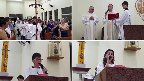 MISSA EM DESAGRAVO A SANTÍSSIMA EUCARISTIA , PRESIDIDA PELO BISPO DOM JOSÉ ROBERTO (P1)