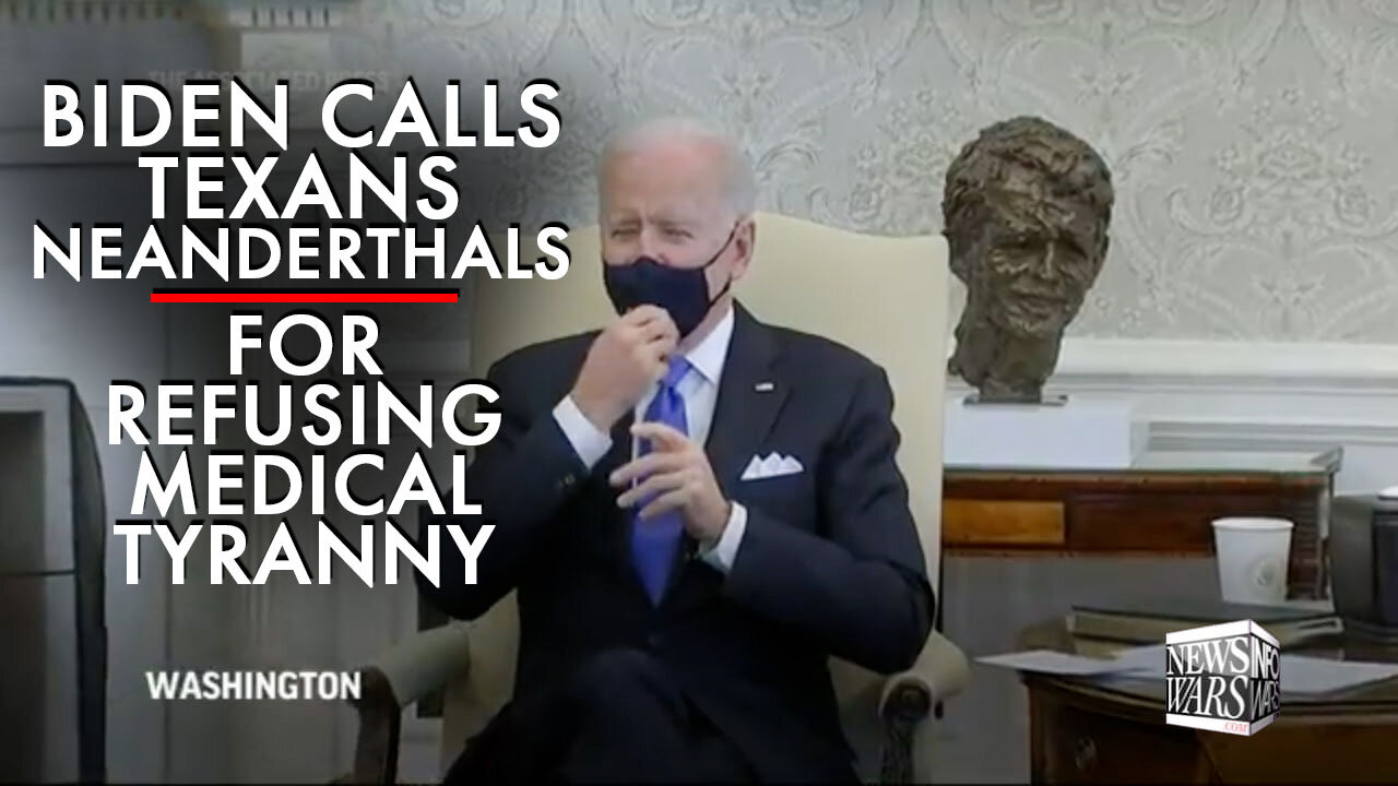 ⁣Biden Calls Texas Neanderthals for Refusing Medical Tyranny Lockdown