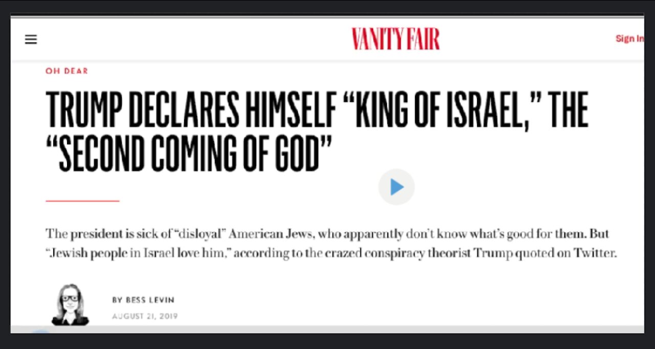 Trump Says: "Israel Loved Him and Had Such Power - Rightfully - Over Congress and Now It Doesn't"