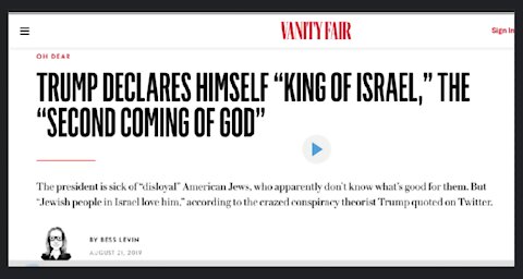 Trump Says: "Israel Loved Him and Had Such Power - Rightfully - Over Congress and Now It Doesn't"