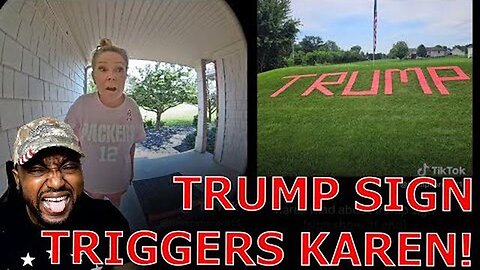 BASED Trump Supporter SETS Liberal Woman Straight As She RAGES Over Trump Sign In His Yard!