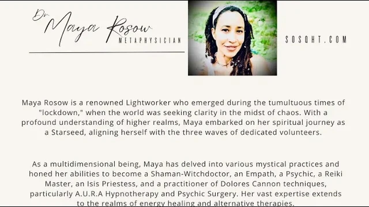 Time Travel and Multidimensional Lives, October Event - Maya from SOSQHT & Typical Skeptic Podcast