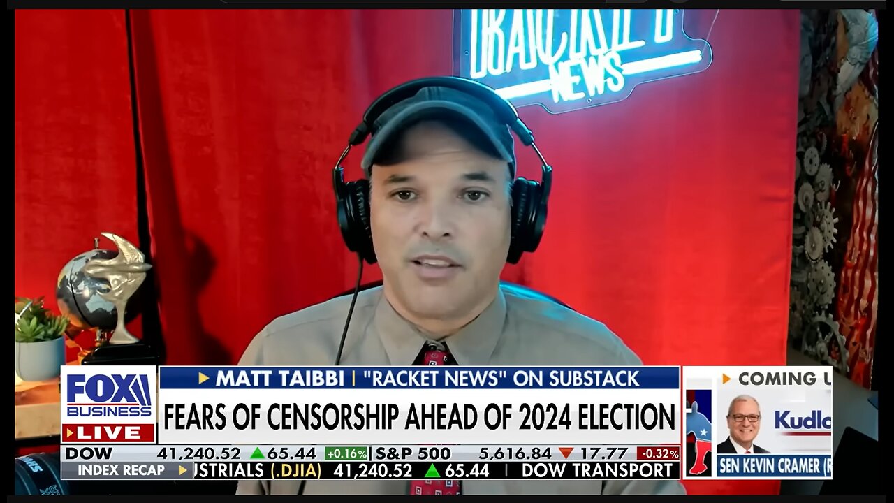 Censorship has been adopted by the political left: Matt Taibbi