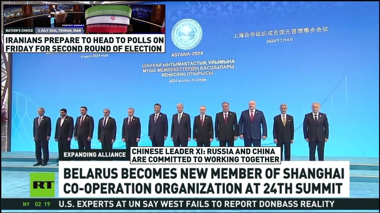 RT News - July 04 2024 (early) Shanghai Cooperation Organization Summit, Iran Elections