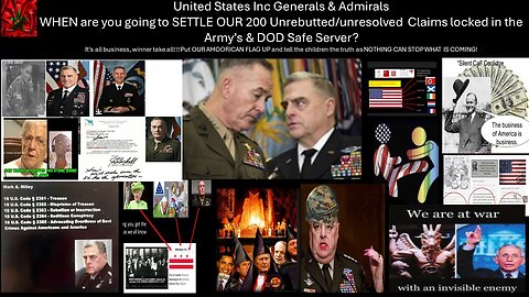 USA INC MILTIARY DEFENDANTS GEN DUNFORDS/MILLEY WHEN R YOU GOIN TO SOLVE OUR 216 UNREBUTTED CLAIMS