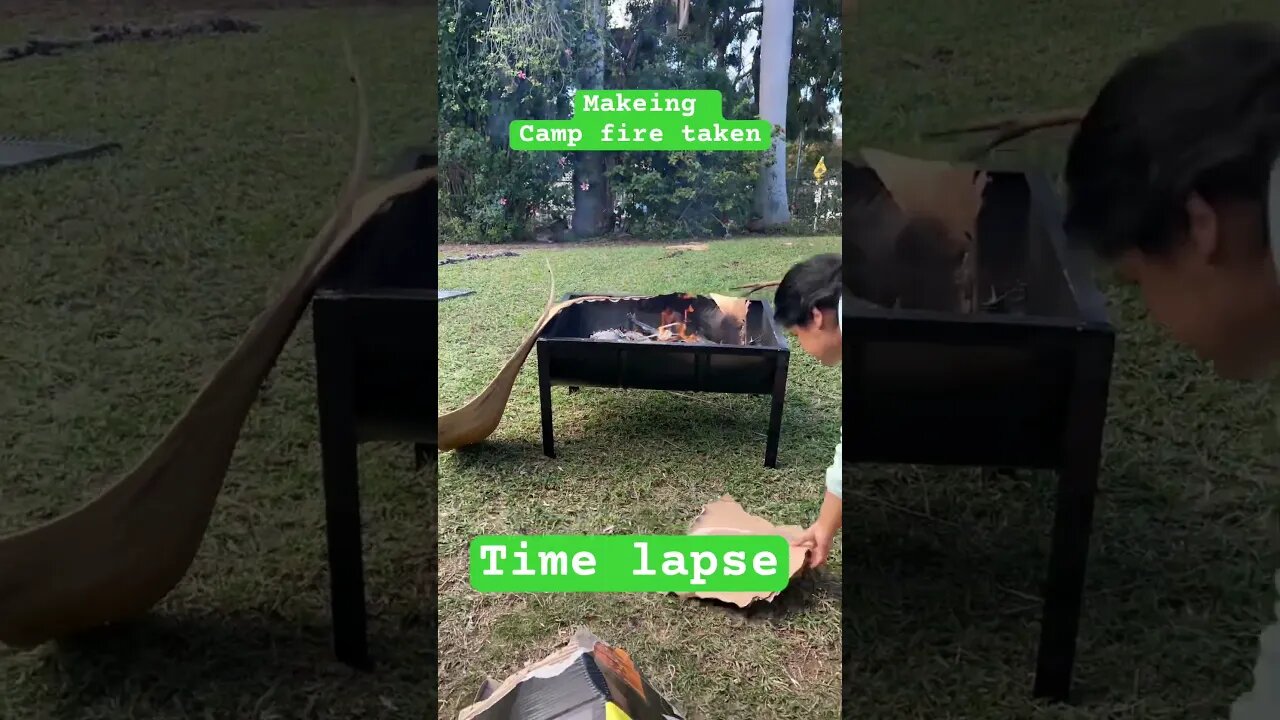 The making of campfire potatoes 