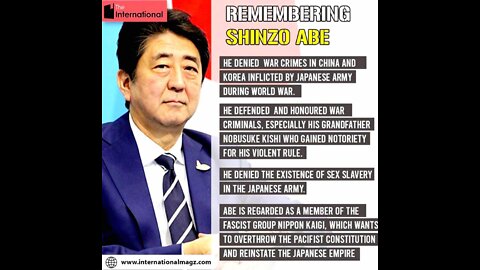 Remembering Shinzo Abe.