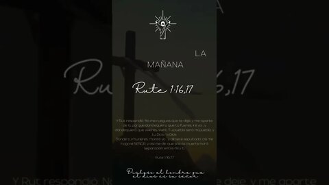 Rut 1:16,17 - oración de la mañana #shorts