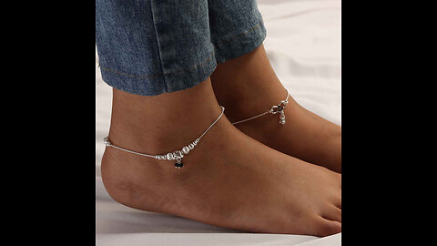 silver anklet design #