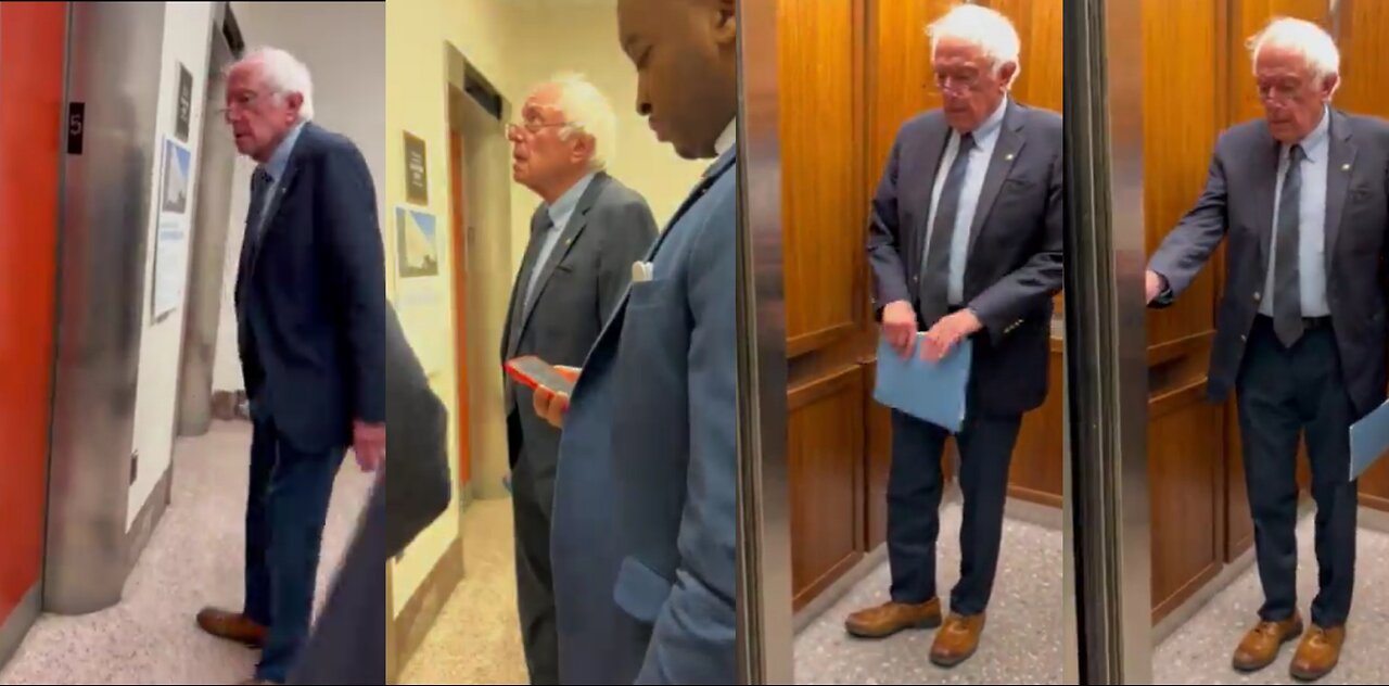 Bernie Sanders Dismisses & Ignores Questions On Crisis In Gaza By Closing The Elevator Door