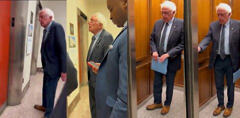 Bernie Sanders Dismisses & Ignores Questions On Crisis In Gaza By Closing The Elevator Door