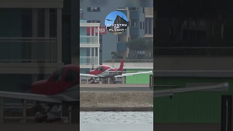 The Spin, SR22T at Gibraltar Airport Runway #shorts