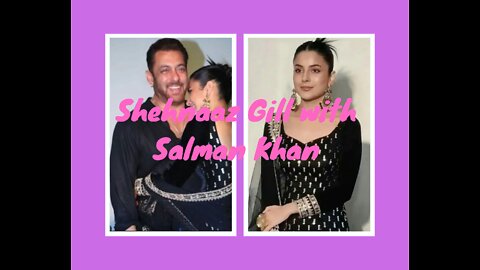 Shehnaaz Gill with Salman Khan.