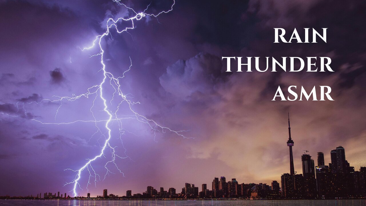 Calming ASMR Sounds of Rain and Thunderstorm - JAPAN CITY