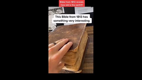 Bible from 1813 reveals how old is the earth